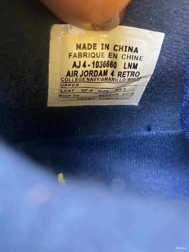Reps TBK 4 Jordan Air Michigan Retro AJ4-1036660 (PE) 0803